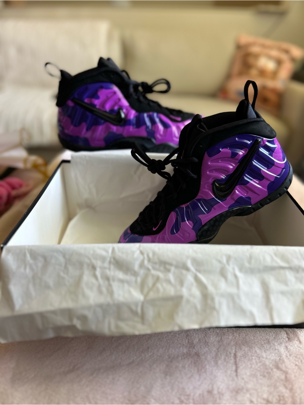 Nike Violet Court Foamposite-Style Sneakers